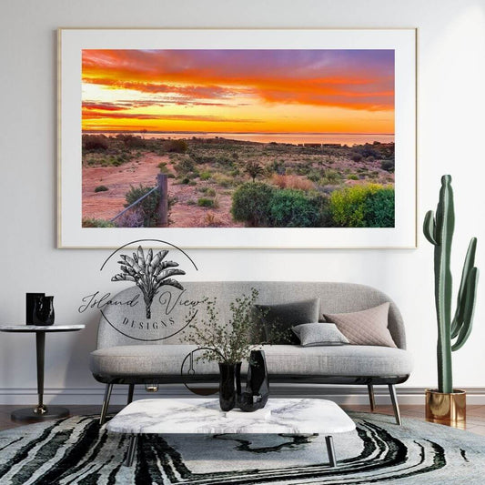 Sunset on the salt pan