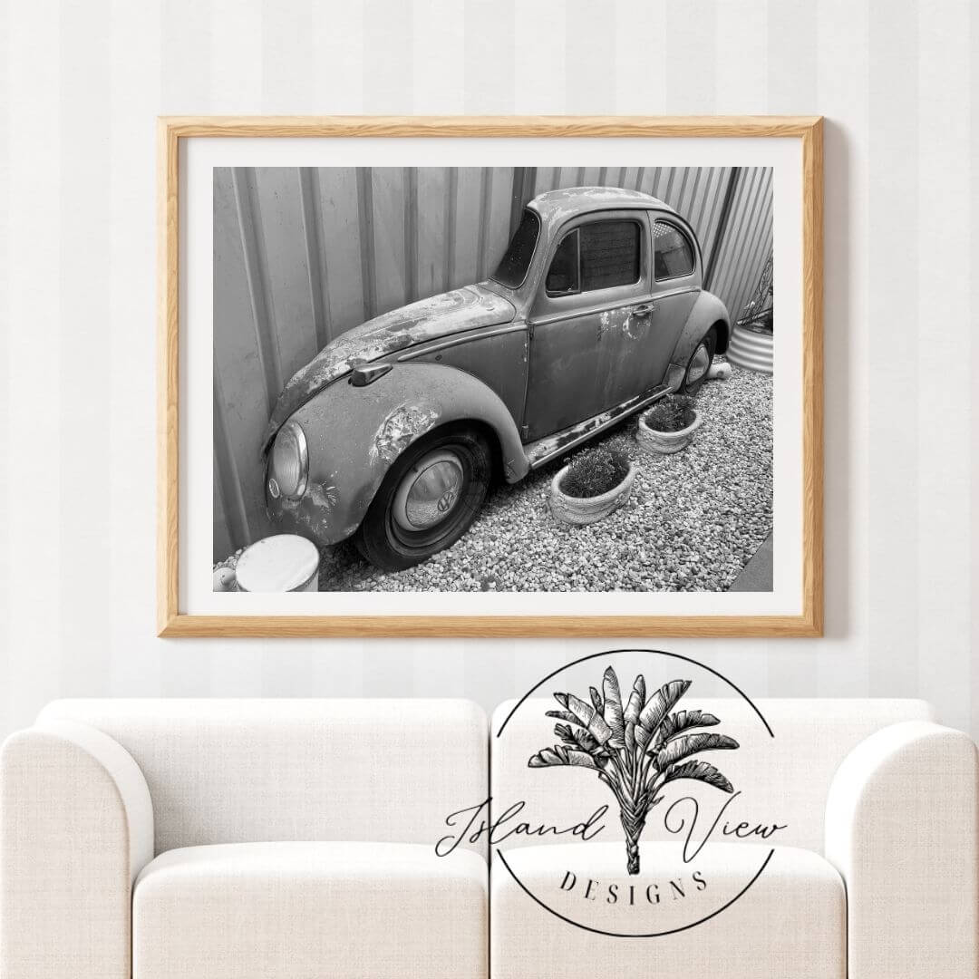 Garden-Artwork-recycled-VW-Beetle